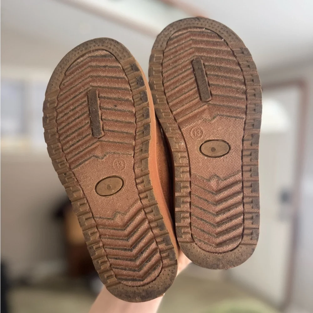 Cozy Tan Kids Moccasins